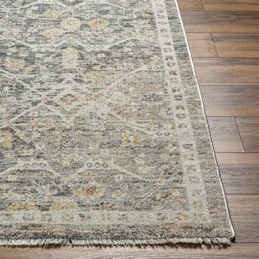 Surya Rojin ROJ-2301 Black Brick Red 5'3" x 7'10" Rug