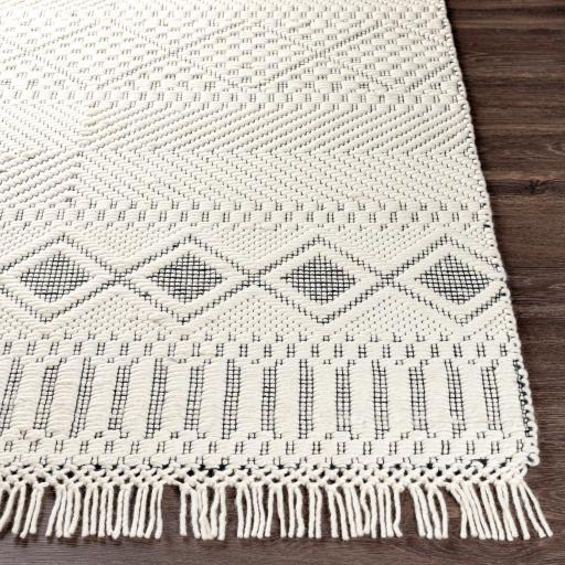 Surya Saint Clair SIC-2300 Black Cream 2'6" x 8' Rug
