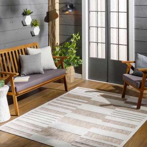 Surya San Diego SFG-2342 Light Beige Off-White 5'3" x 7' Rug