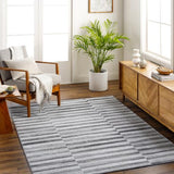 Surya San Francisco SFO-2319 Black Charcoal 5'3" x 7' Rug