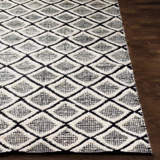Surya Santa Barbara SBB-2300 Black Cream 3' x 5' Rug