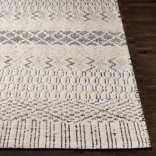 Surya Santa Barbara SBB-2304 Black Cream 3' x 5' Rug