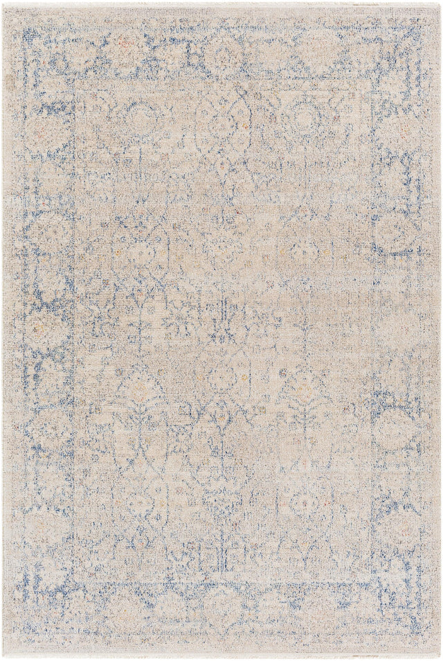 Surya Subtle SUB-2311 Dark Blue Ivory 2'7" x 7'3" Rug