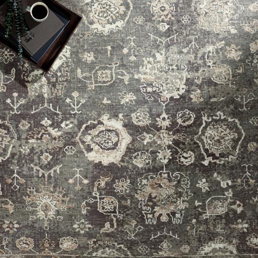 Surya Sufi SUF-2301 Charcoal Cream 2' x 3' Rug