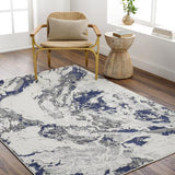 Surya Sunrise SRI-2303 Charcoal Cream 5'3" x 7' Rug