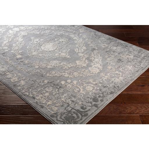 Surya Tibetan TBT-2301 Charcoal Light Beige 7'10" Square Rug