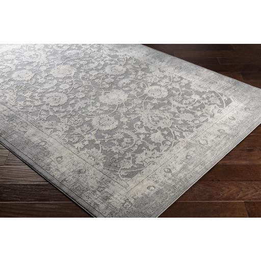 Surya Tibetan TBT-2309 Charcoal Ivory 5'3" x 7'7" Rug
