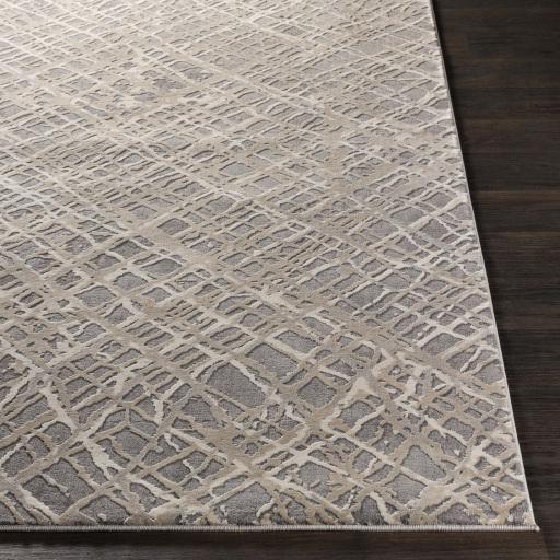 Surya Tibetan TBT-2316 Charcoal Light Beige 6'7" x 9'6" Rug