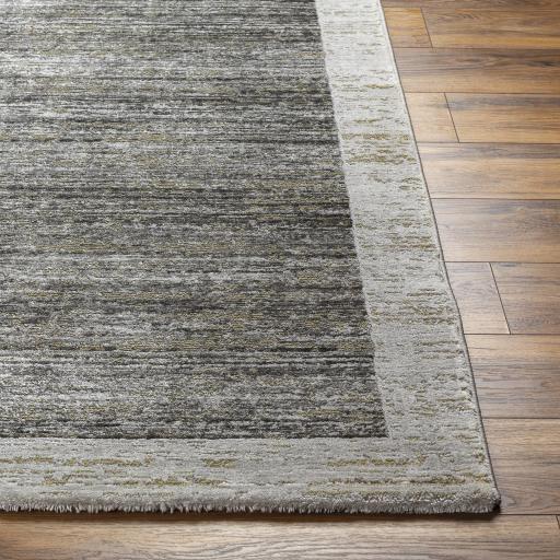 Surya Tibetan TBT-2343 Black Charcoal 2'7" x 7'7" Rug