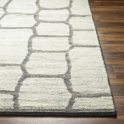 Surya Tunus TUN-2309 Black Cream 4' x 6' Rug
