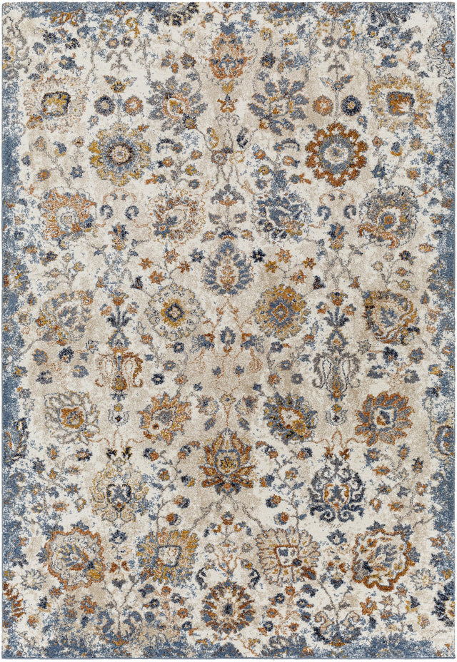 Surya Tuscany TUS-2331 Blue Bright Yellow 4'3" x 5'7" Rug