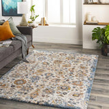 Surya Tuscany TUS-2331 Blue Bright Yellow 4'3" x 5'7" Rug
