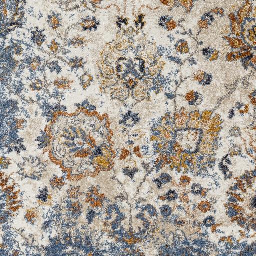 Surya Tuscany TUS-2331 Blue Bright Yellow 4'3" x 5'7" Rug
