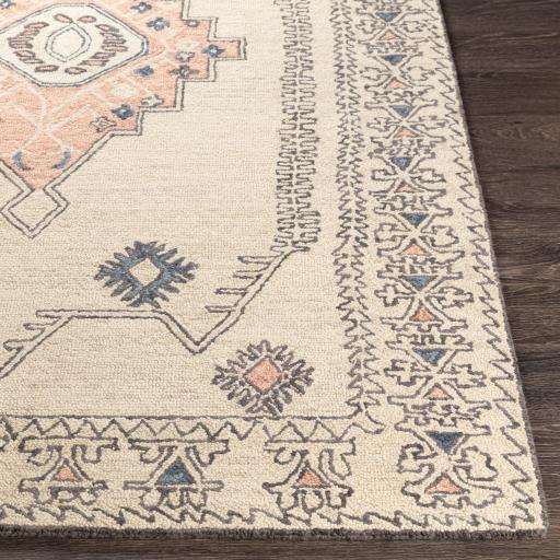 Surya Urfa URF-2302 Charcoal Deep Teal 5' x 7'6" Rug