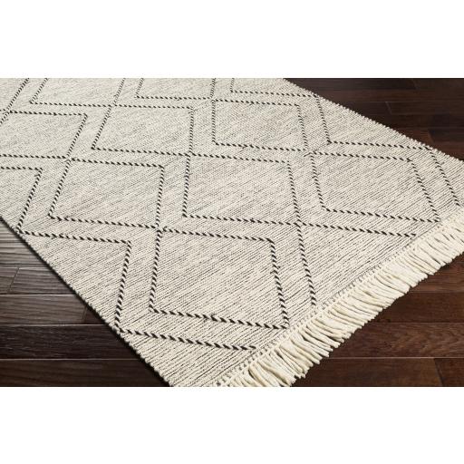 Surya Uttar UTT-2300 Black Cream 5' x 7'6" Rug