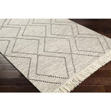 Surya Uttar UTT-2300 Black Cream 5' x 7'6" Rug