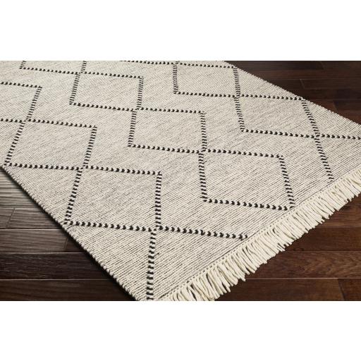 Surya Uttar UTT-2303 Black Cream 6' x 9' Rug
