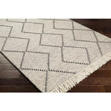 Surya Uttar UTT-2303 Black Cream 6' x 9' Rug