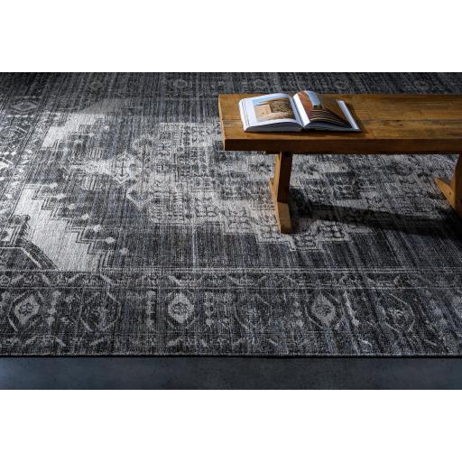 Surya Zahra ZHA-2304 Black Brick Red 5'6" x 8'6" Rug