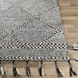 Surya Zanafi Tassels ZTS-2307 Black Cream 8'10" x 12' Rug