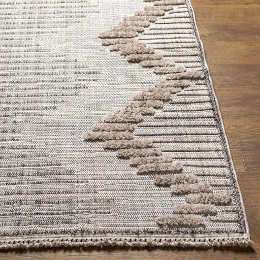 Surya Zaragoza ZRZ-2300 Charcoal Cream 2'7" x 7'3" Rug