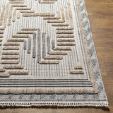 Surya Zaragoza ZRZ-2306 Charcoal Cream 5'3" x 7' Rug