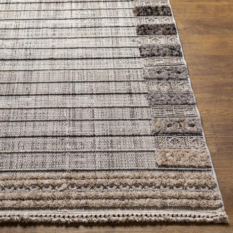 Surya Zaragoza ZRZ-2308 Charcoal Cream 2'7" x 7'3" Rug