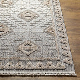 Surya Zaragoza ZRZ-2318 Charcoal Cream 2'7" x 7'3" Rug