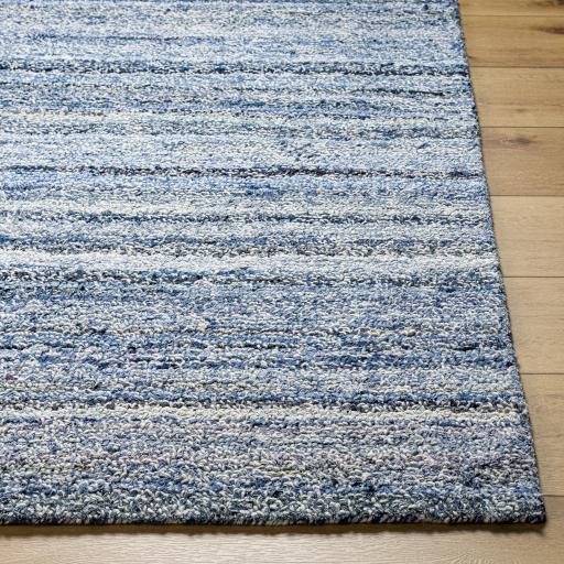 Surya Zola ZOL-3000 Dark Blue Denim 8' Round Rug