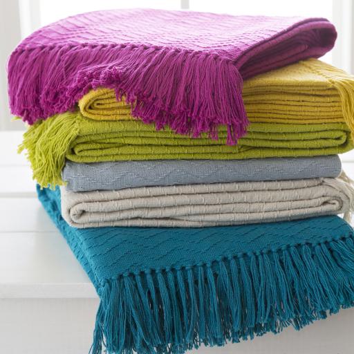 Surya Thelma THM-6005 Aqua 50"W x 60"L Throw