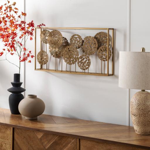 Surya Tamba TBA-001 15"H x 29"W x 4"D Wall Art Piece