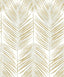Seabrook Marina Palm Silver & Gold Wallpaper