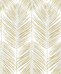 Seabrook Marina Palm Silver & Gold Wallpaper