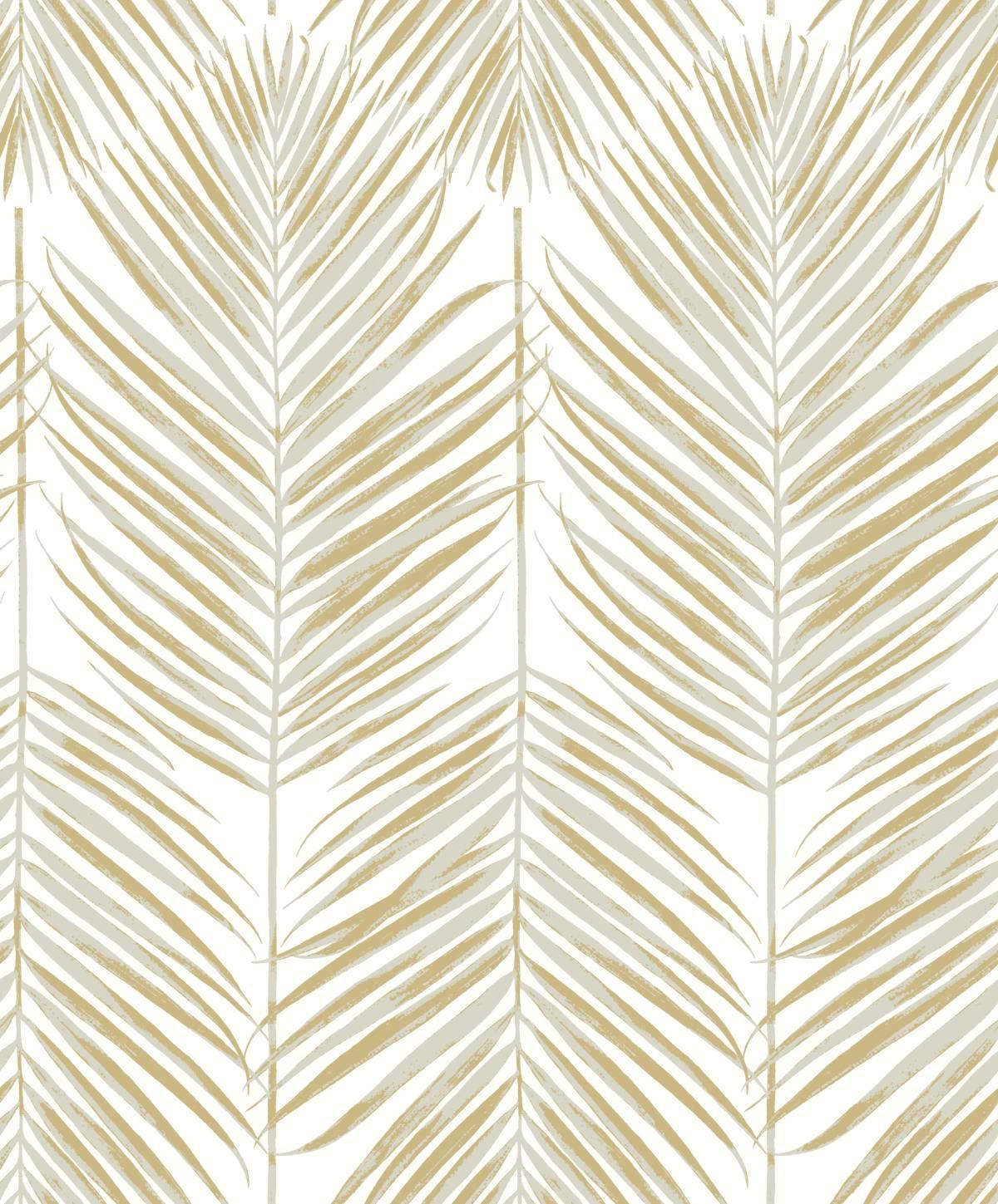 Seabrook Marina Palm Gold Wallpaper