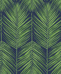 Seabrook Marina Palm Moss Green & Blue Wallpaper