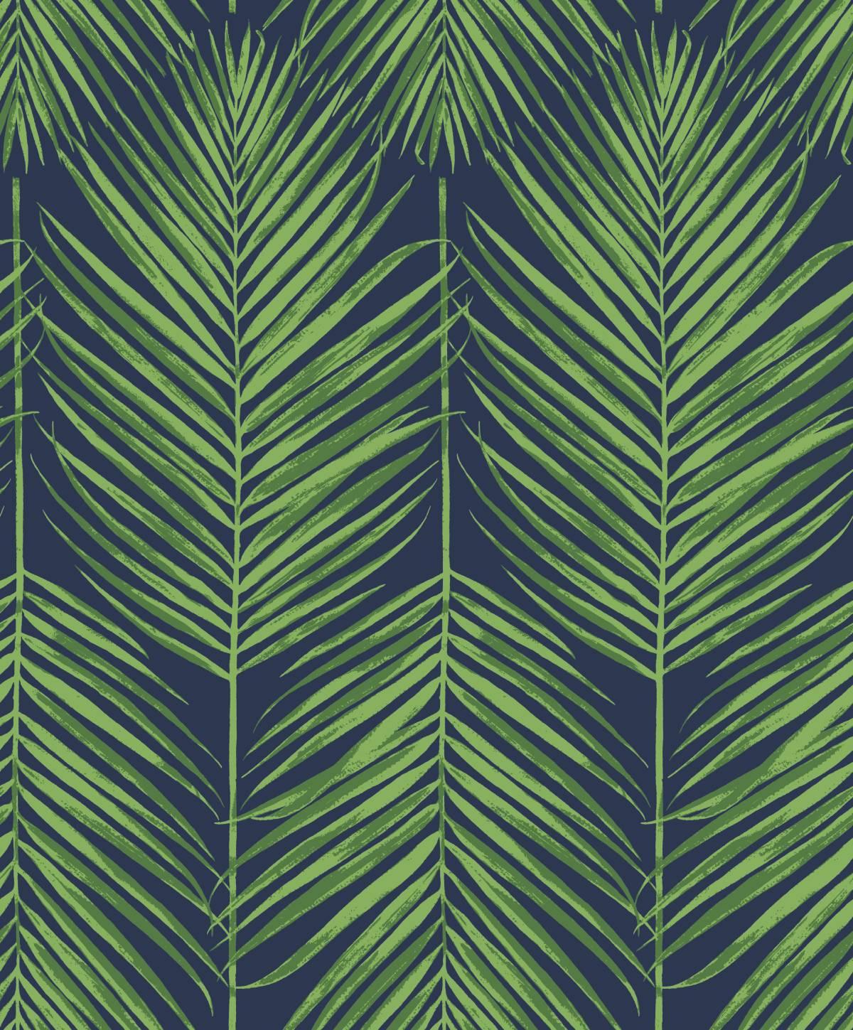 Seabrook Marina Palm Green Wallpaper
