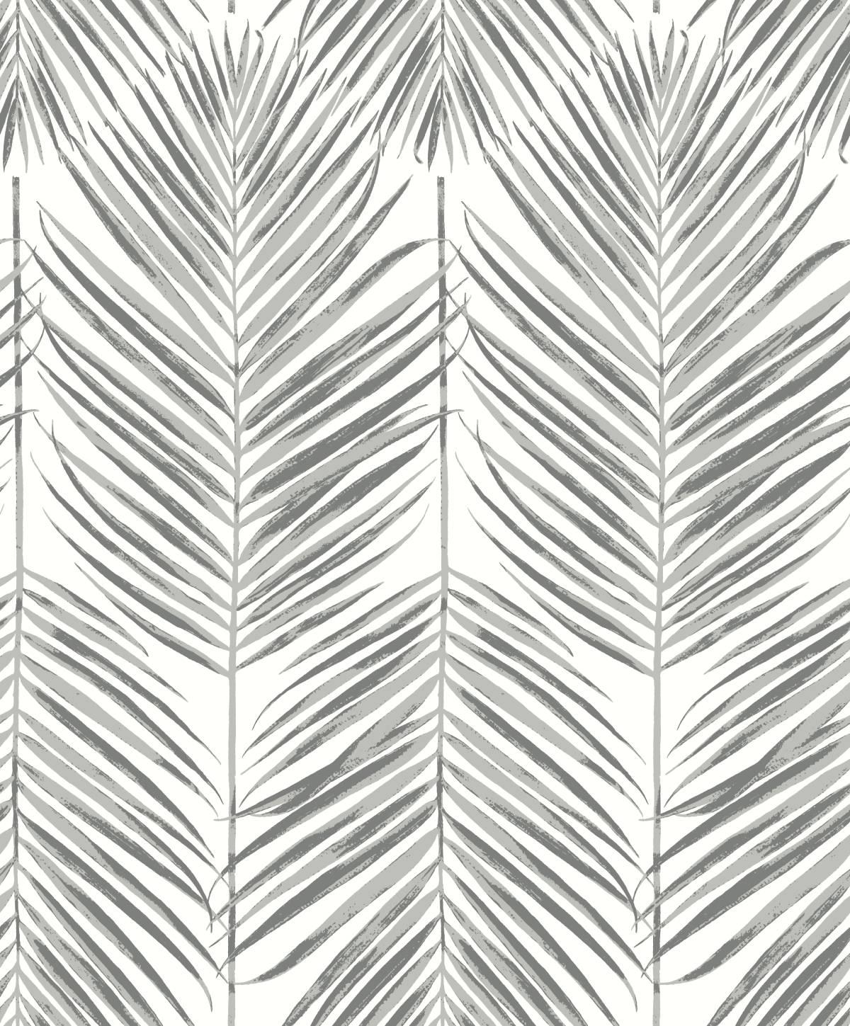 Seabrook Marina Palm Grey Wallpaper