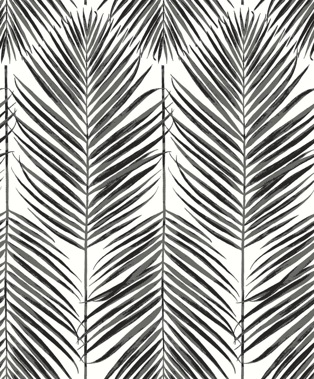Seabrook Marina Palm Ebony Wallpaper