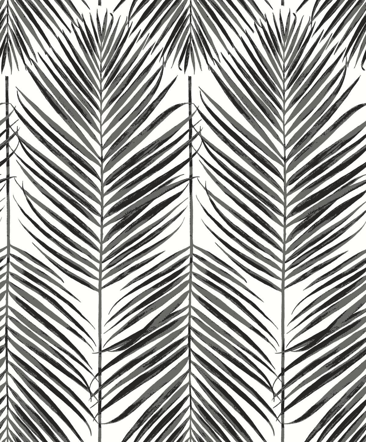 Seabrook Marina Palm Black Wallpaper