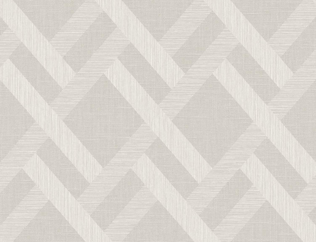 Seabrook Linen Trellis Morning Fog Wallpaper