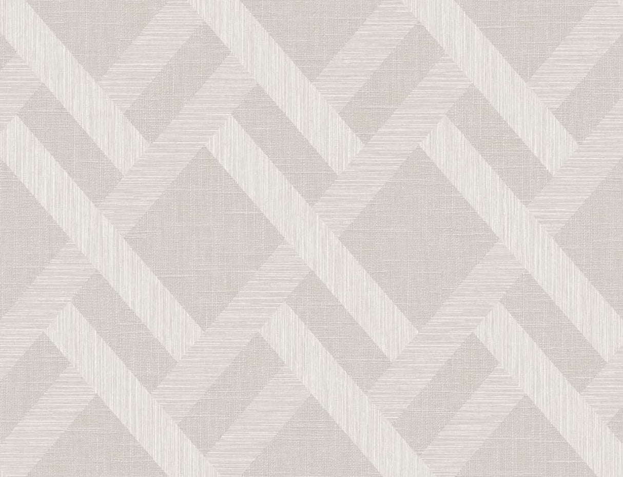 Seabrook Linen Trellis Grey Wallpaper
