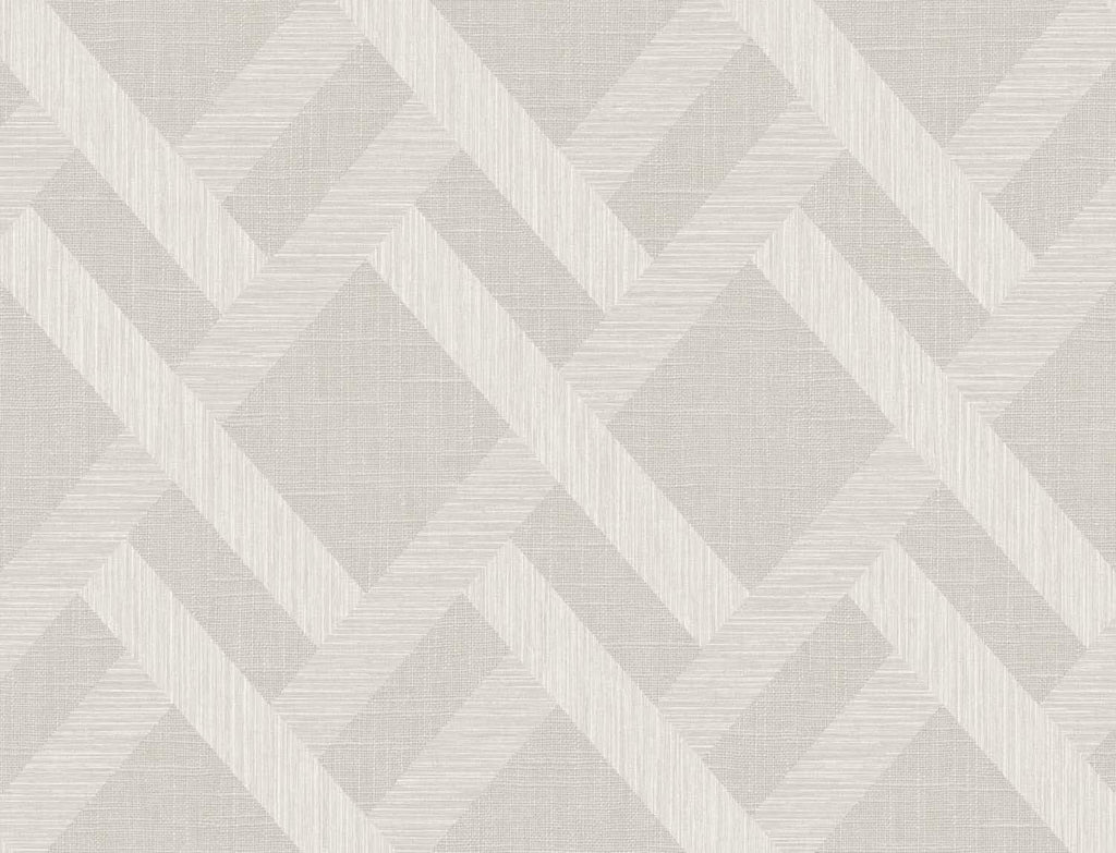 Seabrook Linen Trellis Grey Wallpaper