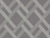 Seabrook Linen Trellis Ash Wallpaper