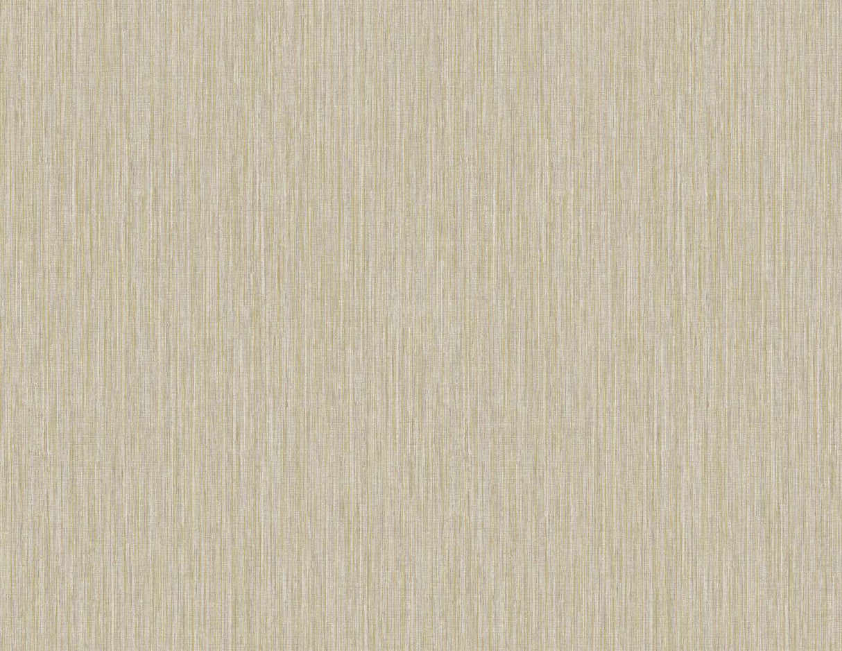 Seabrook Vertical Stria Sandstone & Metallic Gold Wallpaper