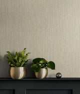 Seabrook Vertical Stria Beige Wallpaper