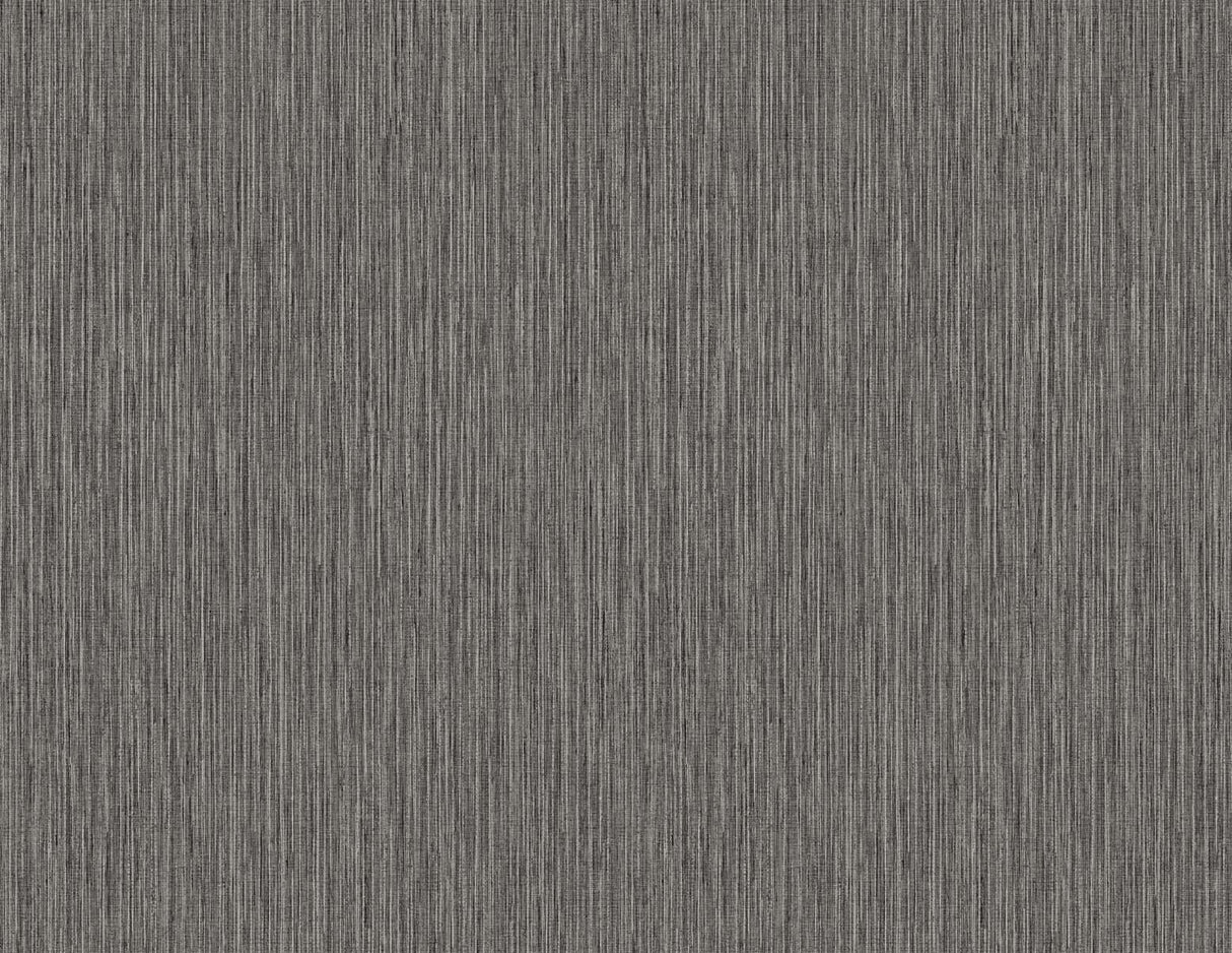 Seabrook Vertical Stria Graphite & Metallic Silver Wallpaper