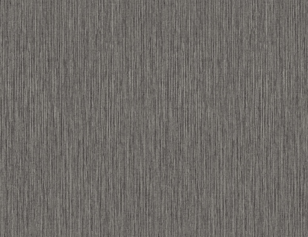 Seabrook Vertical Stria Graphite & Metallic Silver Wallpaper