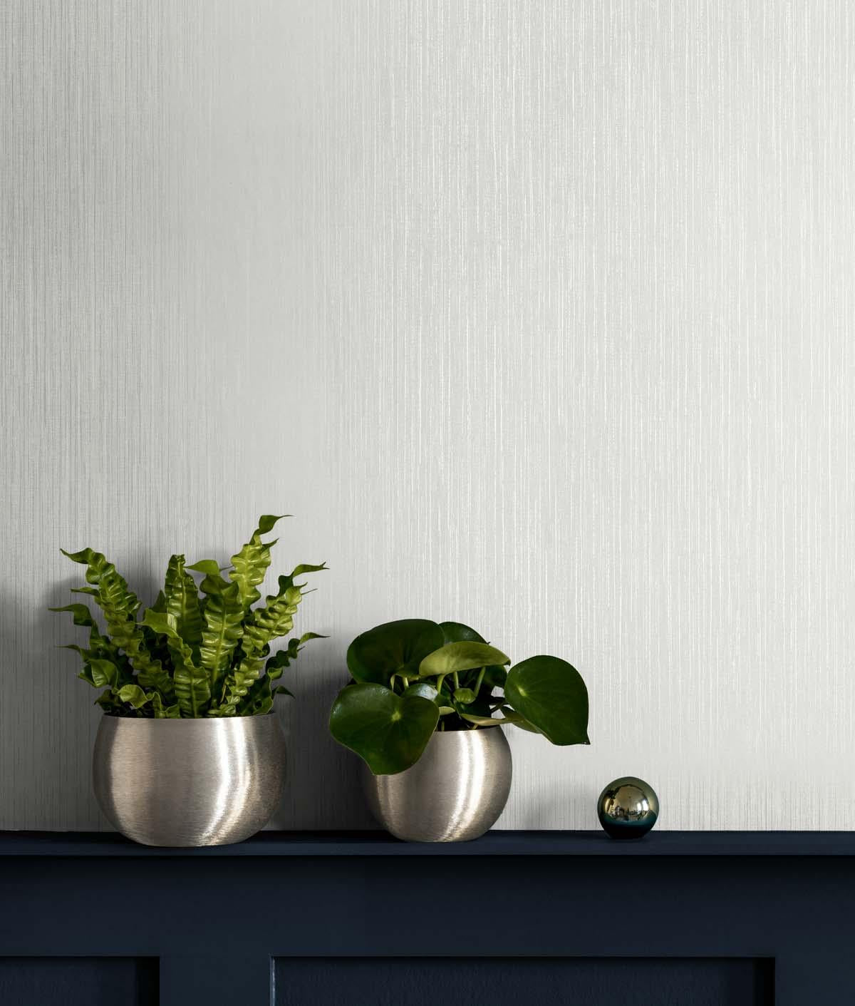 Seabrook Vertical Stria Grey Wallpaper