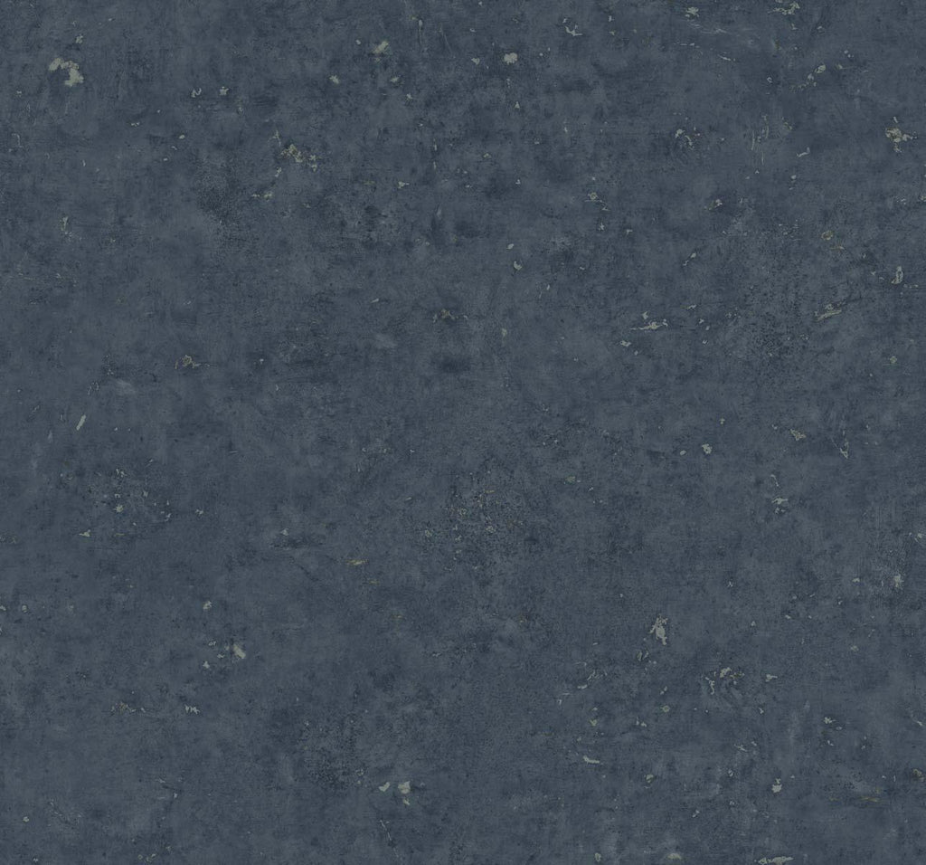 Seabrook Cement Faux Storm Blue & Metallic Graphite Wallpaper