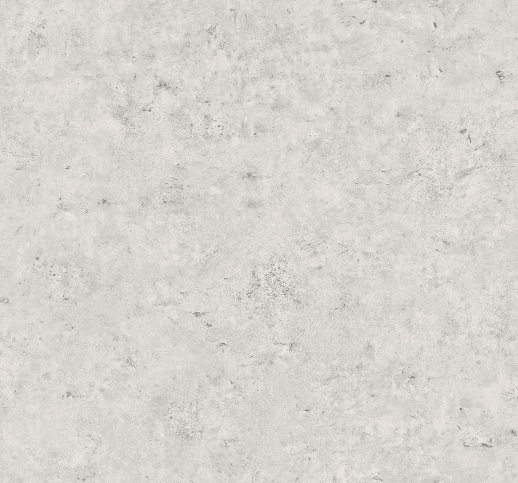 Seabrook Cement Faux Arctic Grey & Metallic Silver Wallpaper